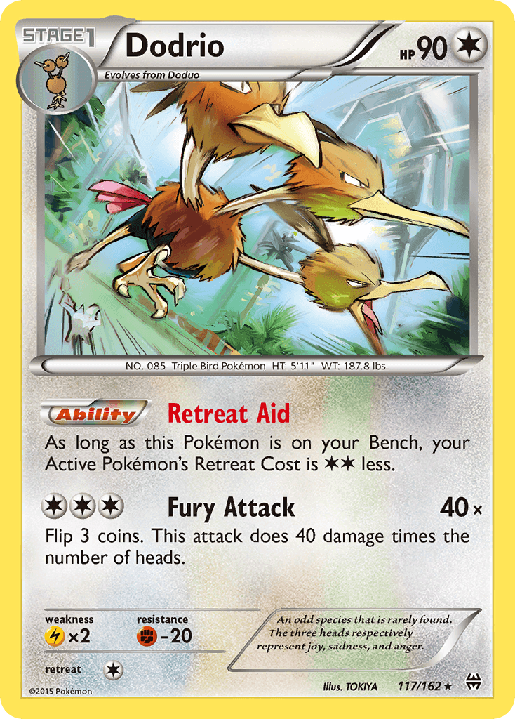 Dodrio, kortbilde fra pokemontcg.io