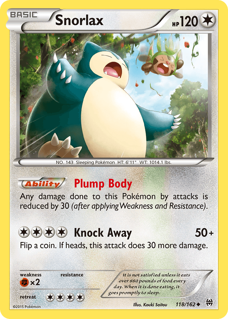 Snorlax, kortbilde fra pokemontcg.io
