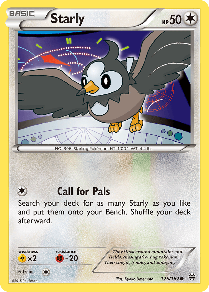 Starly, kortbilde fra pokemontcg.io