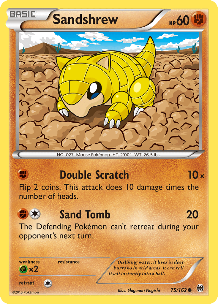 Sandshrew, kortbilde fra pokemontcg.io