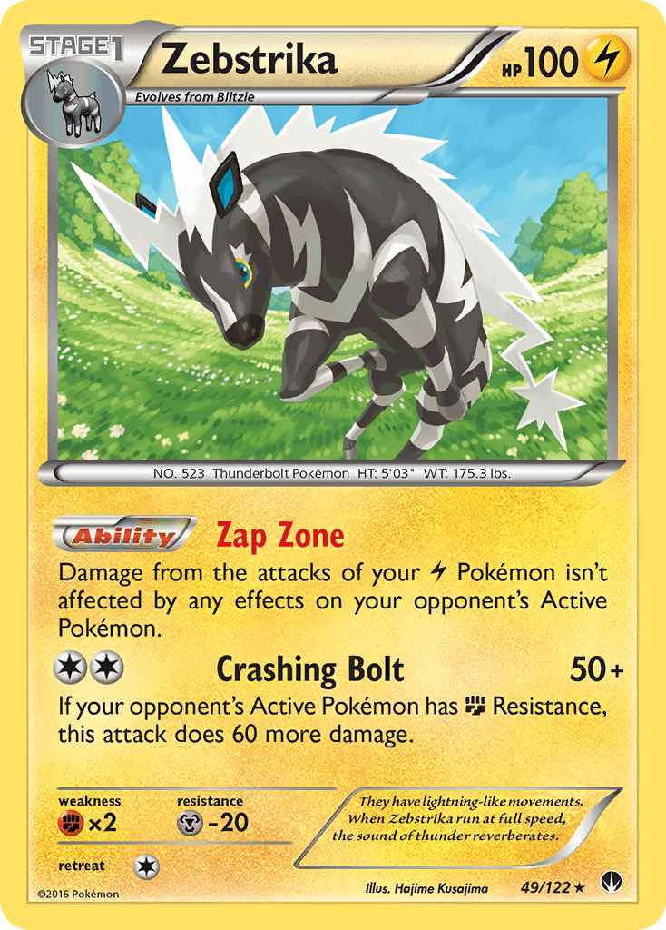 Zebstrika, kortbilde fra pokemontcg.io