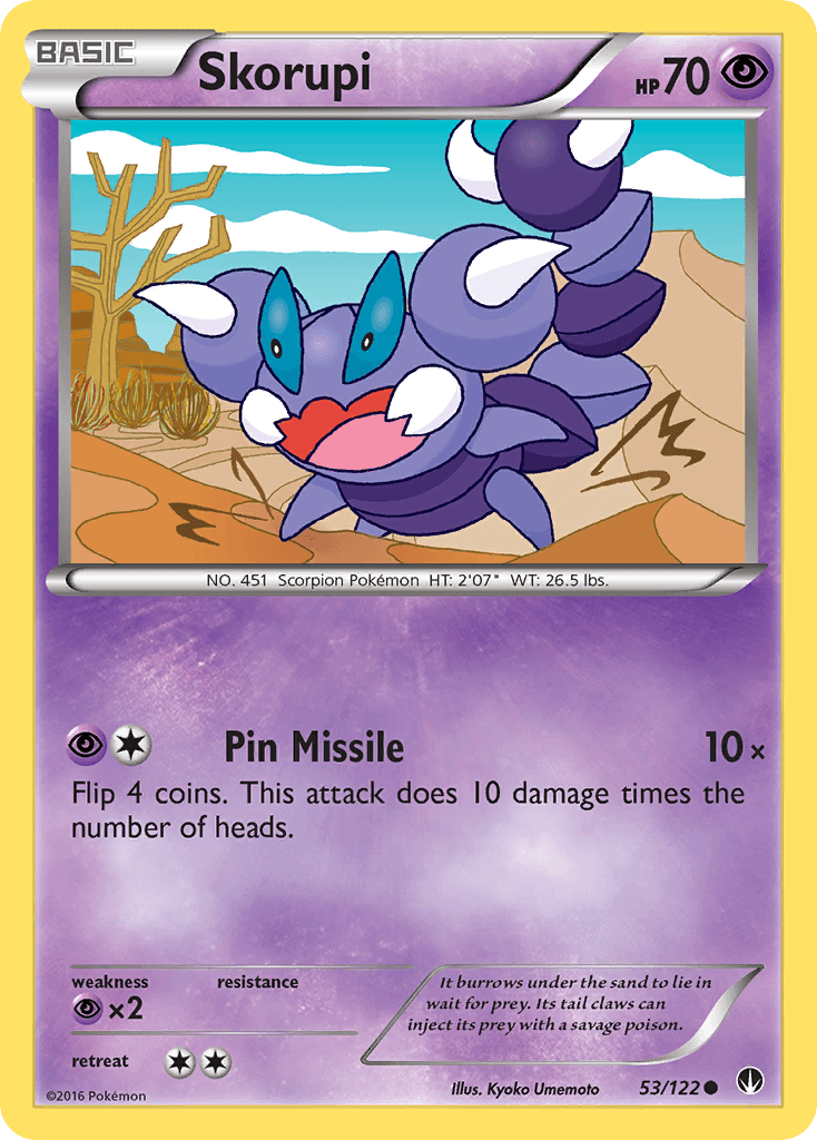 Skorupi, kortbilde fra pokemontcg.io