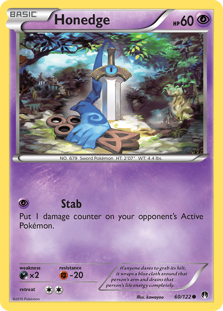 Honedge, kortbilde fra pokemontcg.io