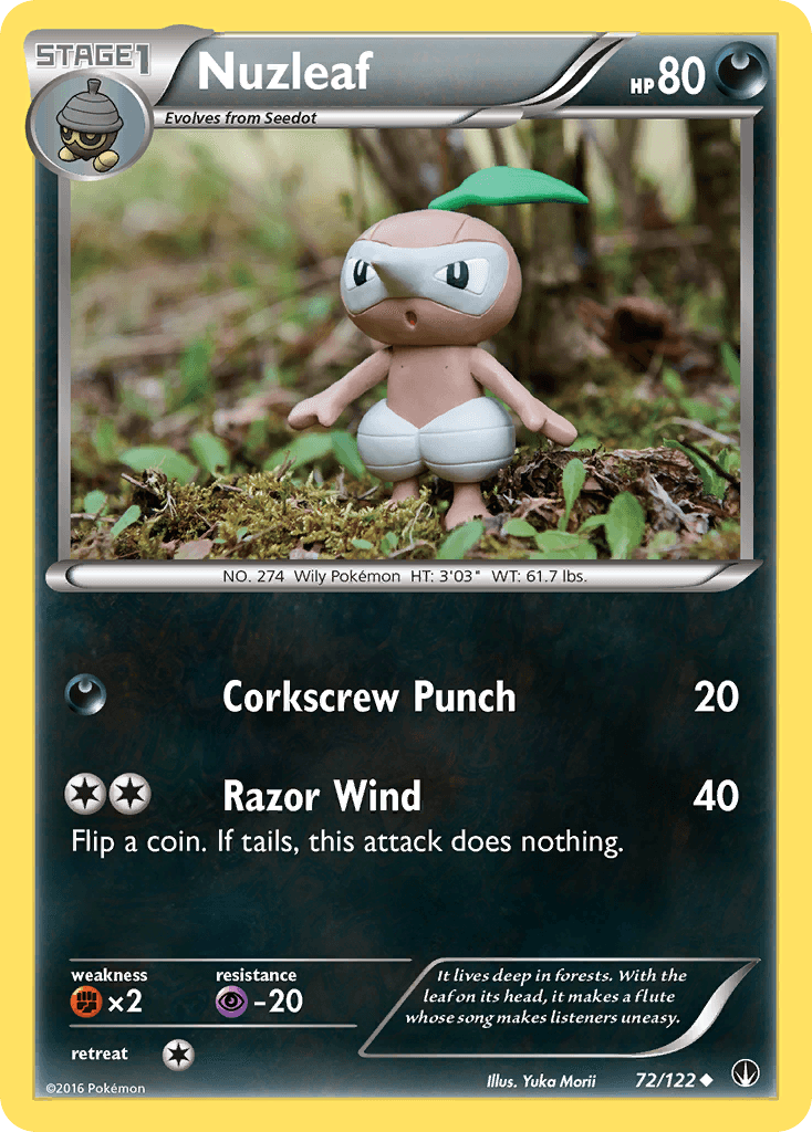Nuzleaf, kortbilde fra pokemontcg.io