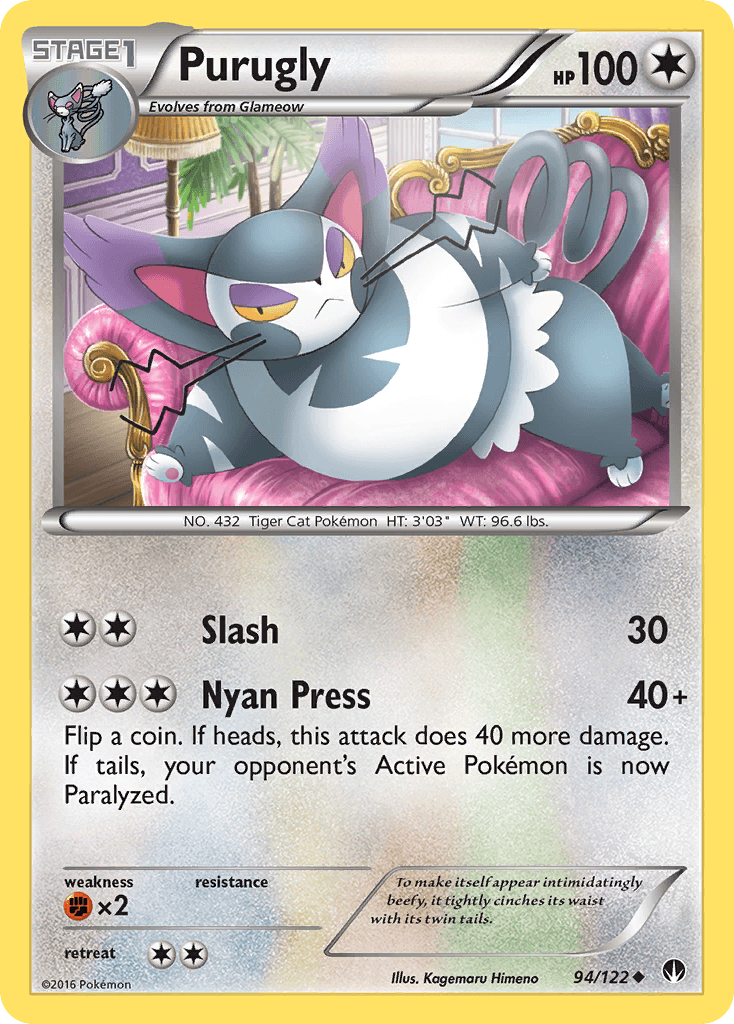 Purugly, kortbilde fra pokemontcg.io