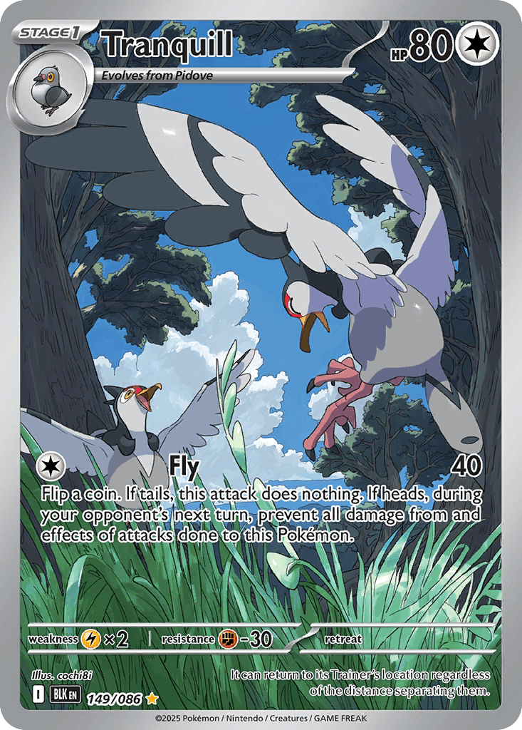Tranquill, kortbilde fra pokemontcg.io