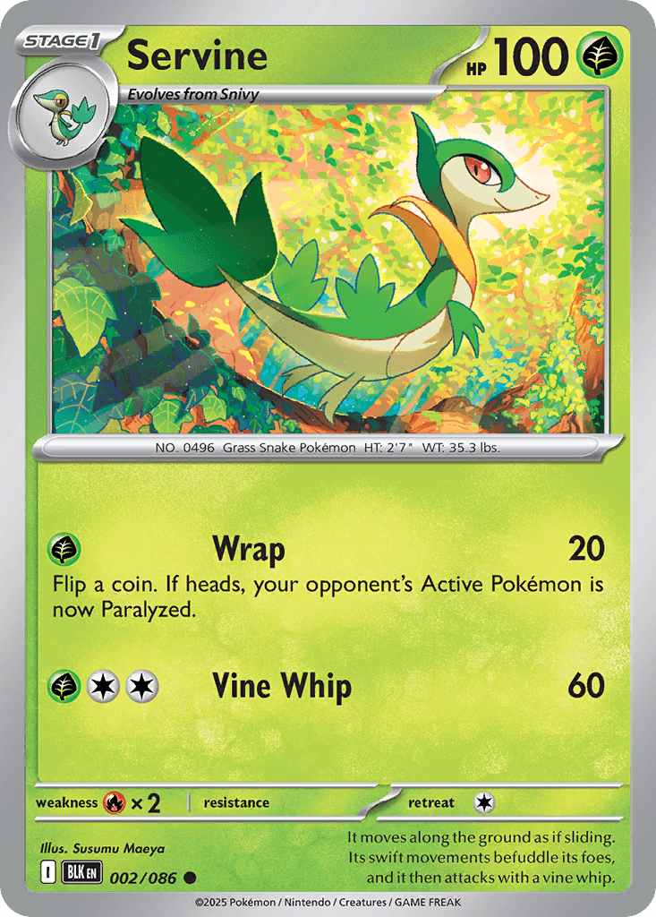 Servine, kortbilde fra pokemontcg.io