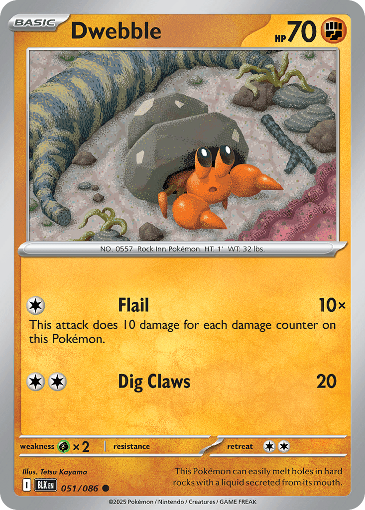 Dwebble, kortbilde fra pokemontcg.io