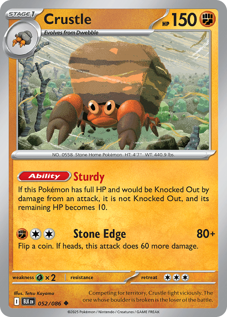 Crustle, kortbilde fra pokemontcg.io