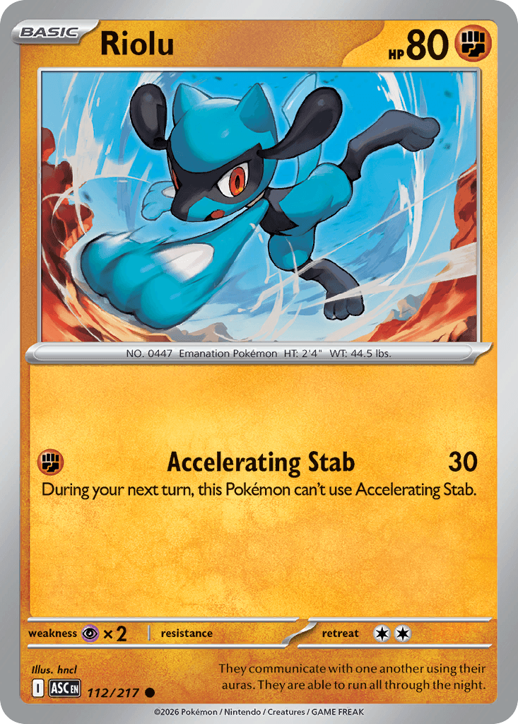 Riolu, kortbilde fra Scrydex