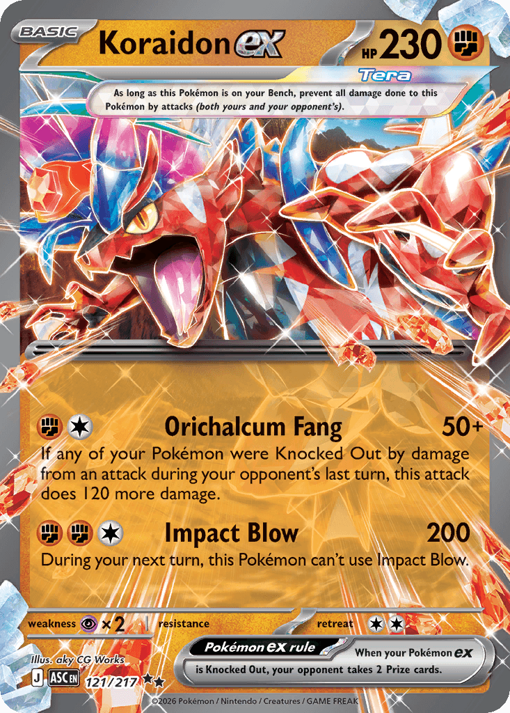 Koraidon ex, kortbilde fra Scrydex