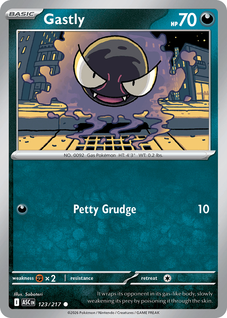 Gastly, kortbilde fra Scrydex