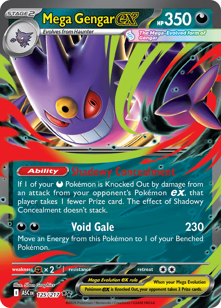 Mega Gengar ex, kortbilde fra Scrydex
