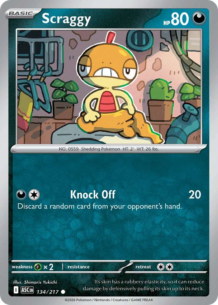 Scraggy, kortbilde fra Scrydex