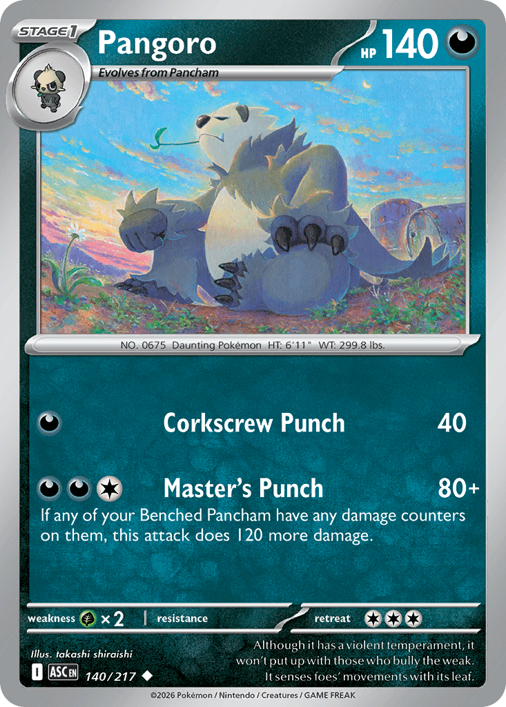 Pangoro, kortbilde fra Scrydex