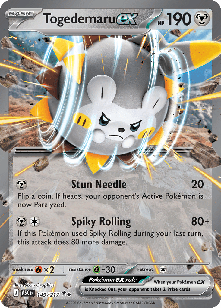 Togedemaru ex, kortbilde fra Scrydex