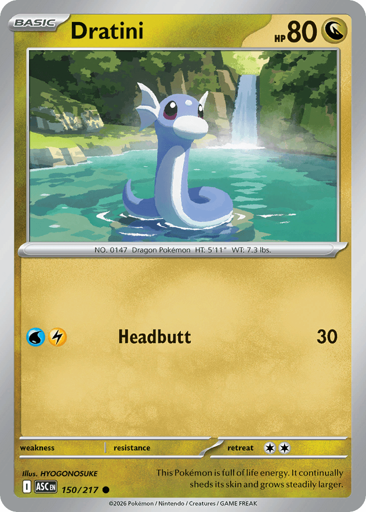 Dratini, kortbilde fra Scrydex