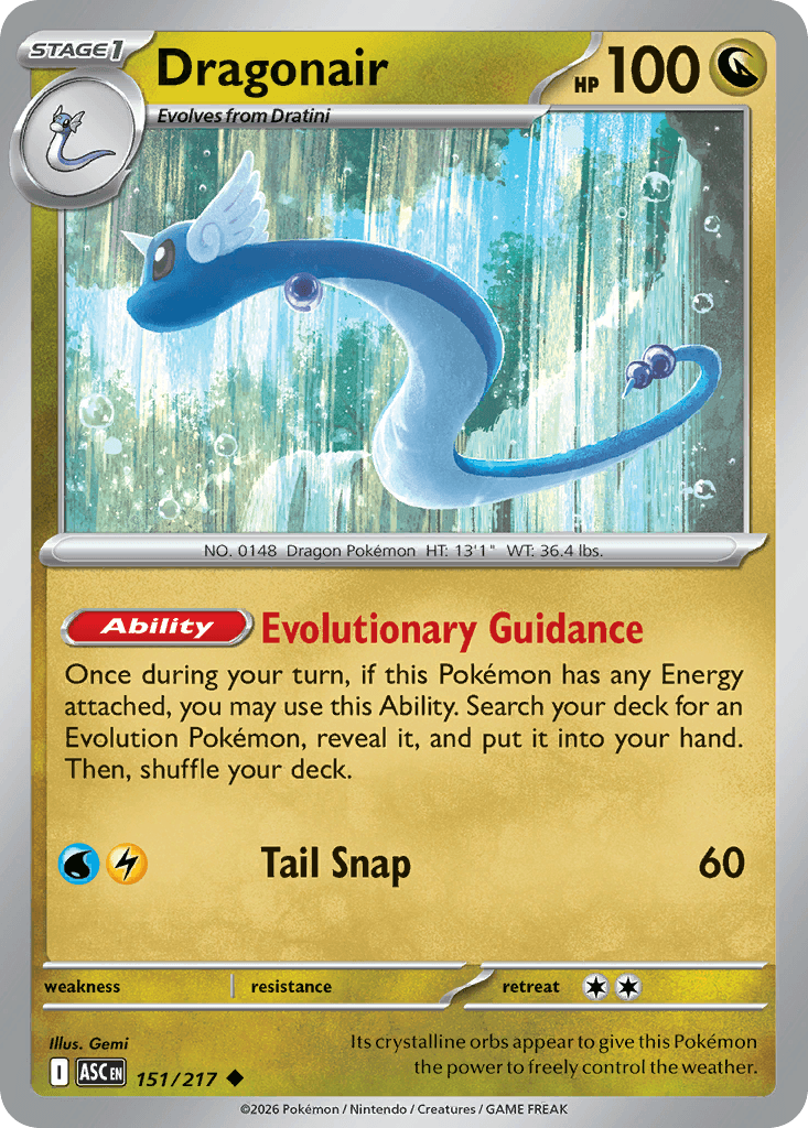 Dragonair, kortbilde fra Scrydex