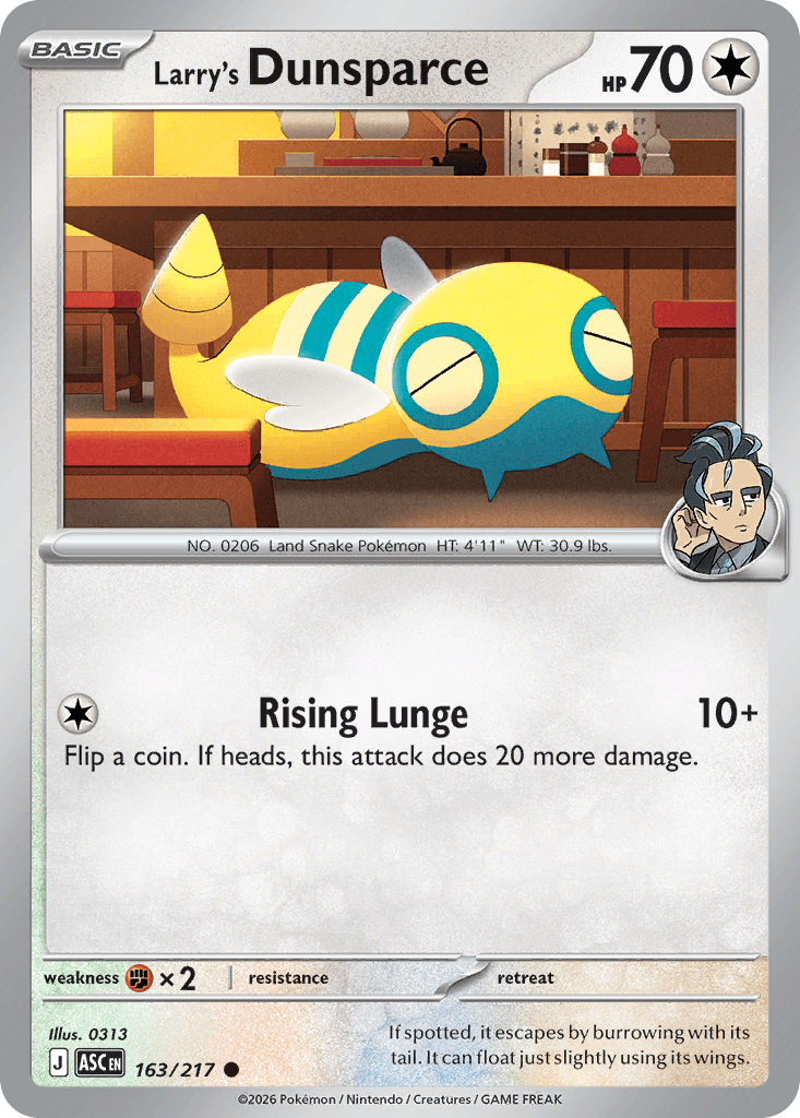 Larry's Dunsparce, kortbilde fra Scrydex