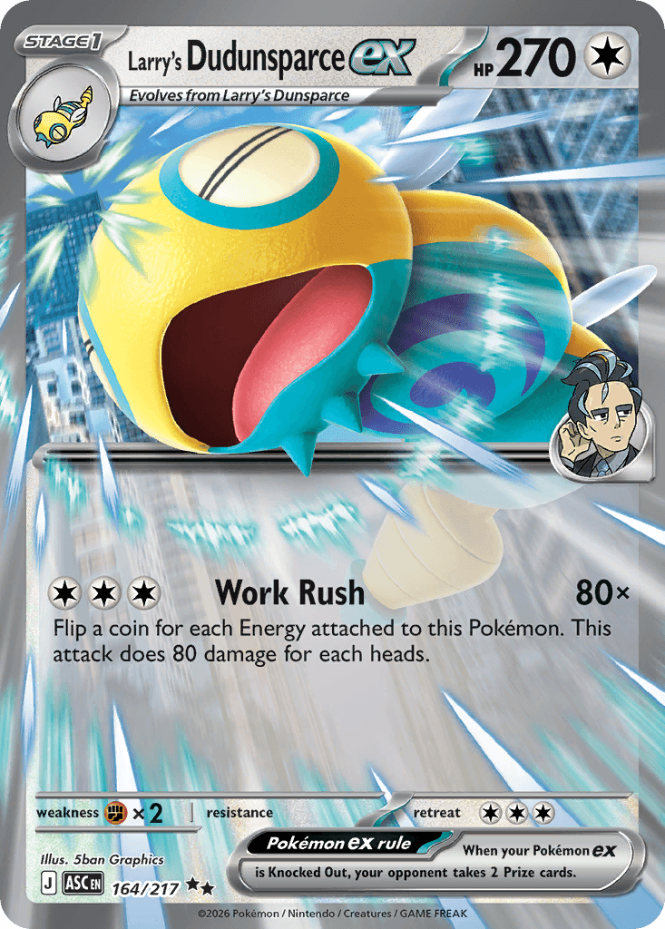 Larry's Dudunsparce ex, kortbilde fra Scrydex