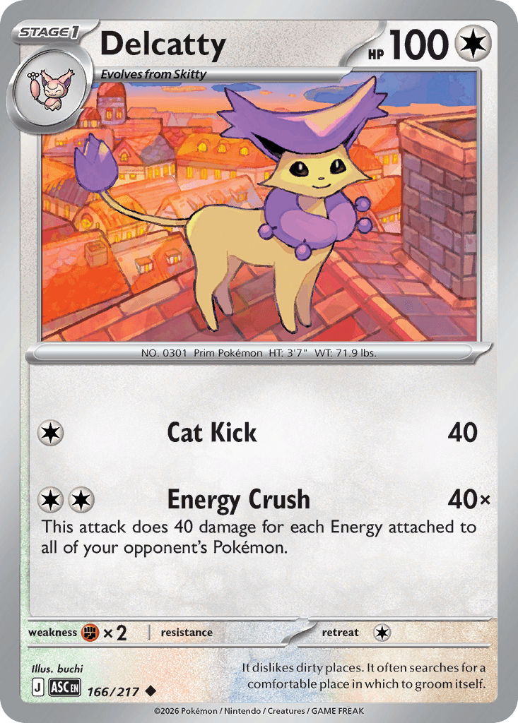 Delcatty, kortbilde fra Scrydex