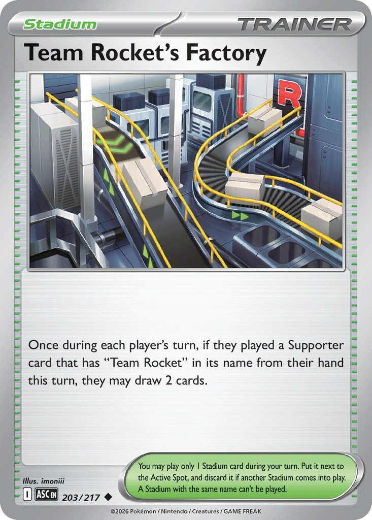 Team Rocket's Factory, kortbilde fra Scrydex