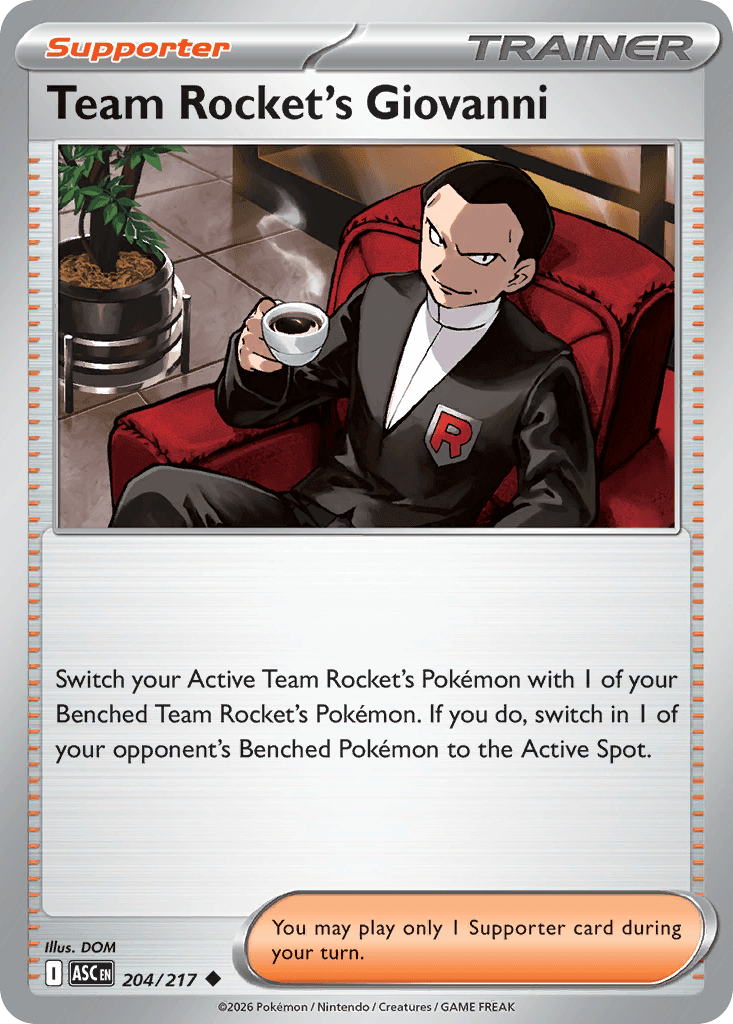 Team Rocket's Giovanni, kortbilde fra Scrydex
