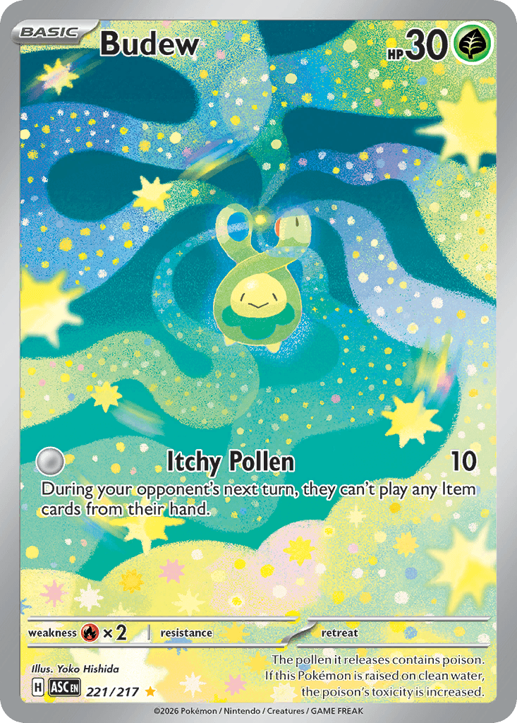 Budew, kortbilde fra Scrydex