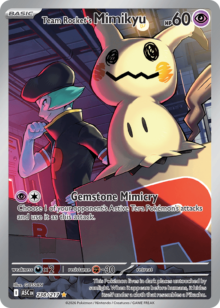 Team Rocket's Mimikyu, kortbilde fra Scrydex