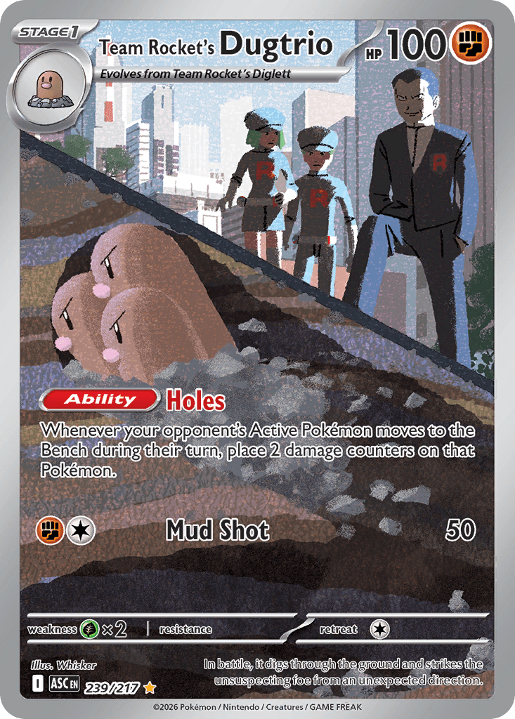 Team Rocket's Dugtrio, kortbilde fra Scrydex