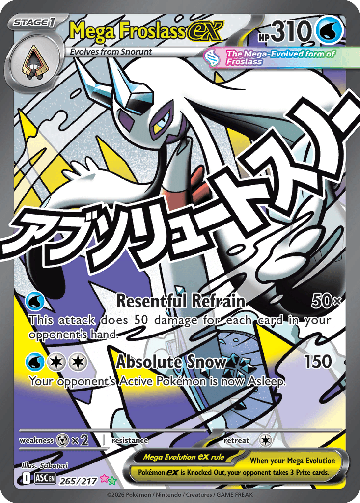 Mega Froslass ex, kortbilde fra Scrydex