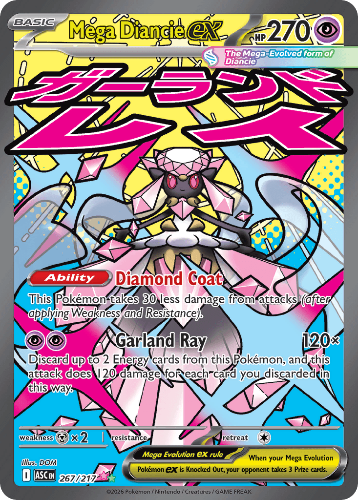 Mega Diancie ex, kortbilde fra Scrydex