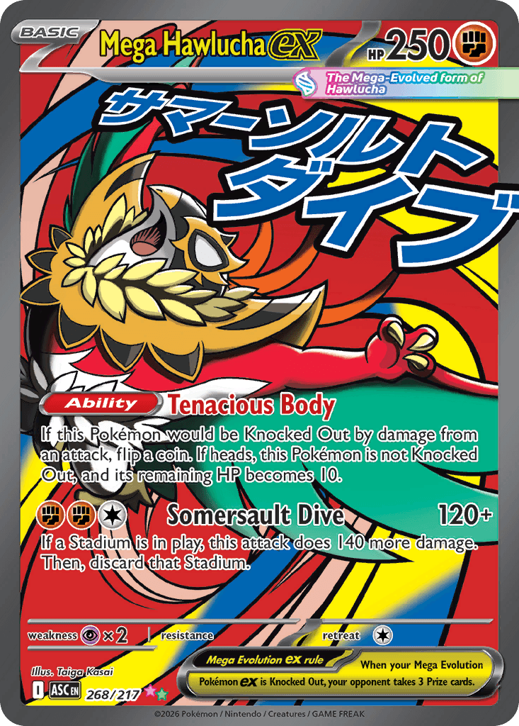 Mega Hawlucha ex, kortbilde fra Scrydex