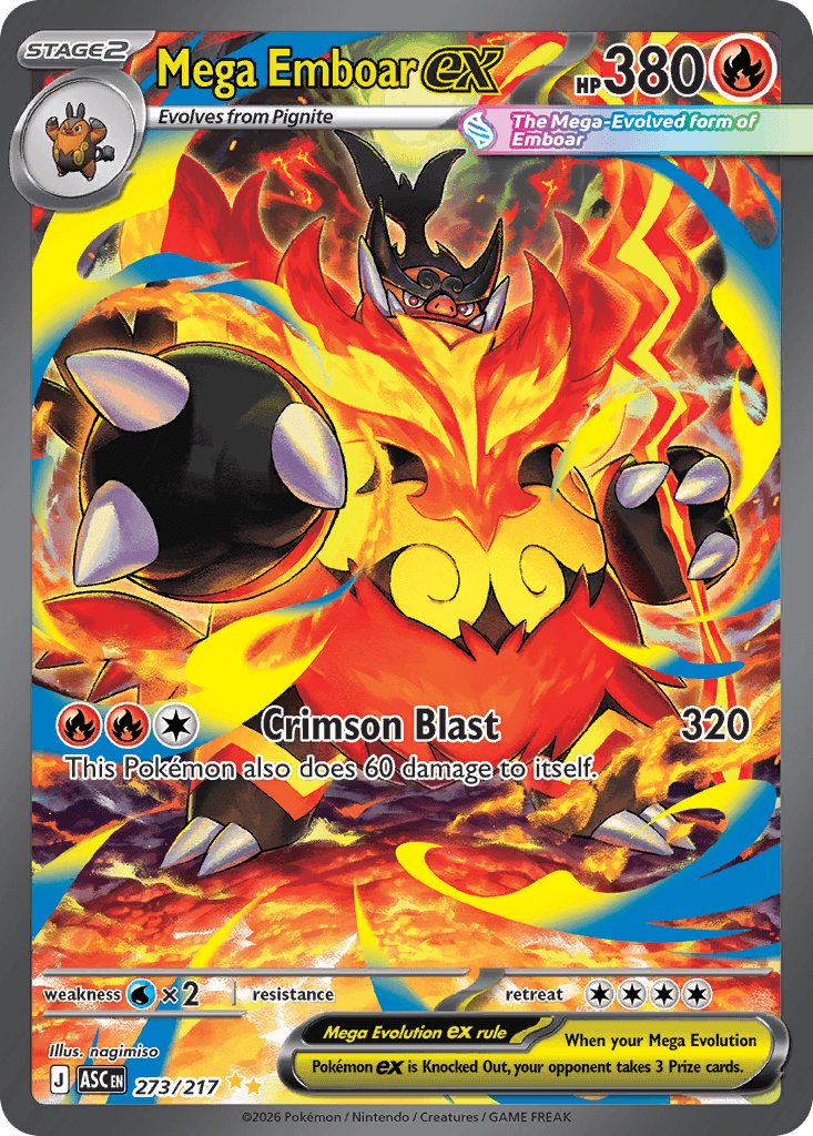 Mega Emboar ex, kortbilde fra Scrydex