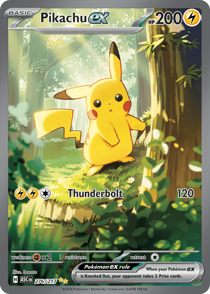 Pikachu ex, kortbilde fra Scrydex