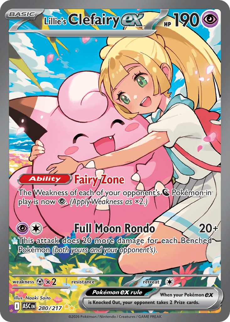 Lillie's Clefairy ex, kortbilde fra Scrydex