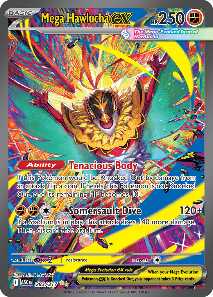 Mega Hawlucha ex, kortbilde fra Scrydex