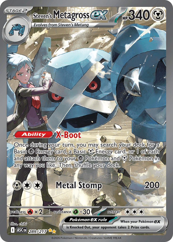 Steven's Metagross ex, kortbilde fra Scrydex