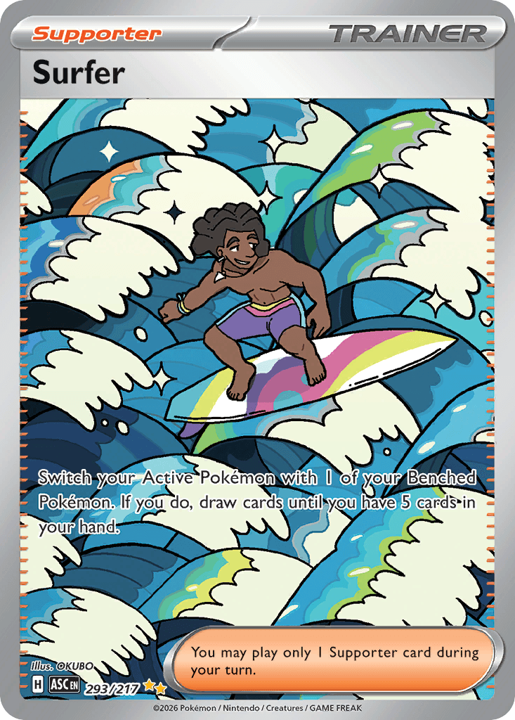 Surfer, kortbilde fra Scrydex