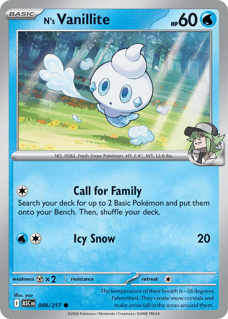 N's Vanillite, kortbilde fra Scrydex
