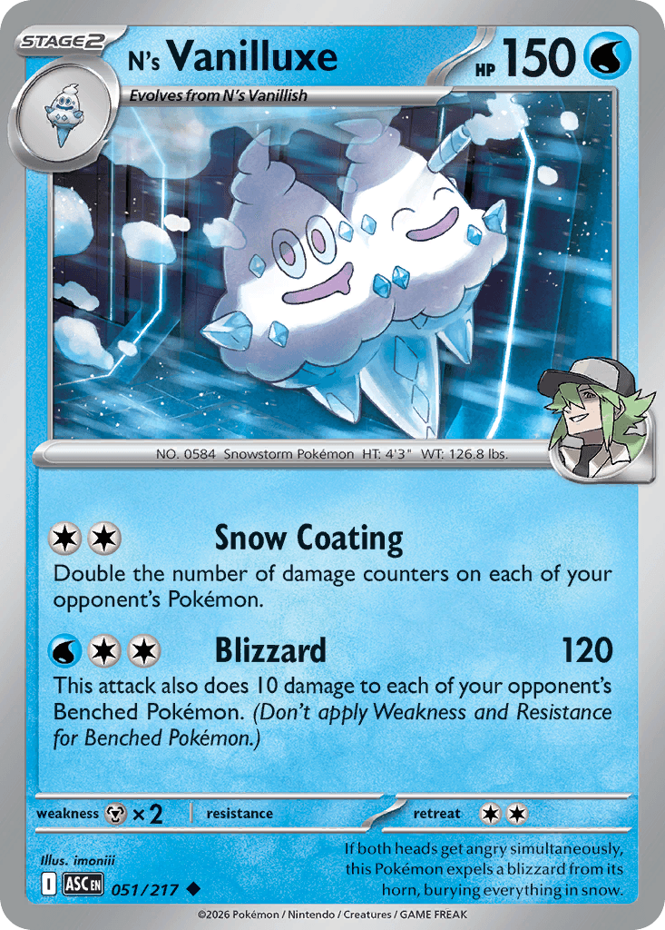 N's Vanilluxe, kortbilde fra Scrydex