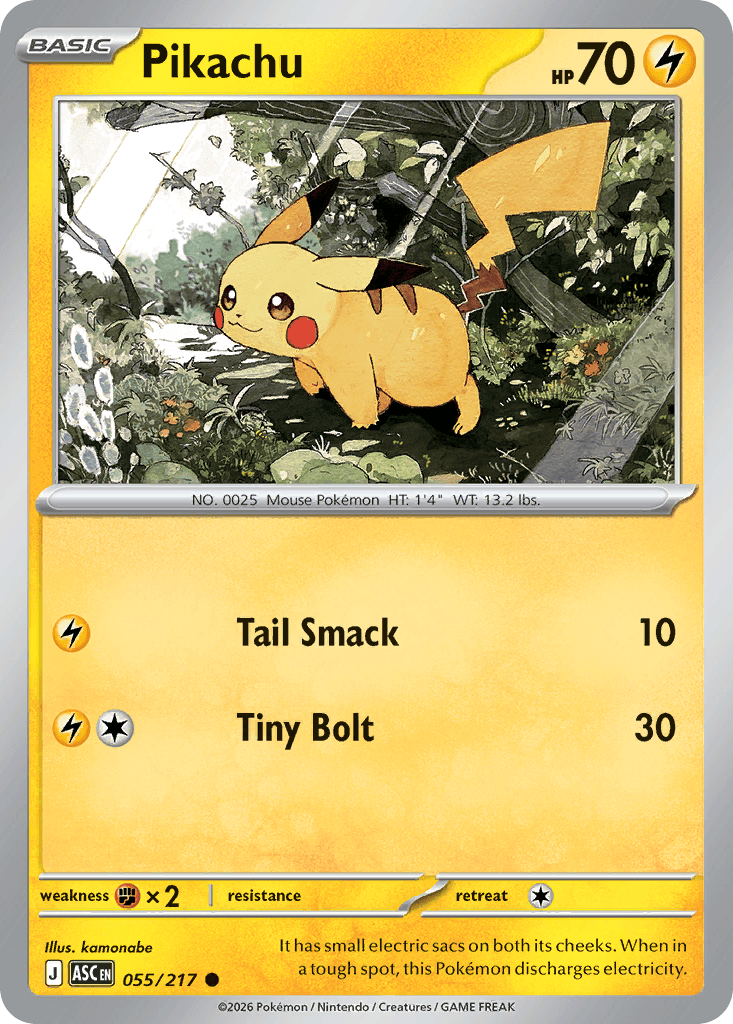 Pikachu, kortbilde fra Scrydex