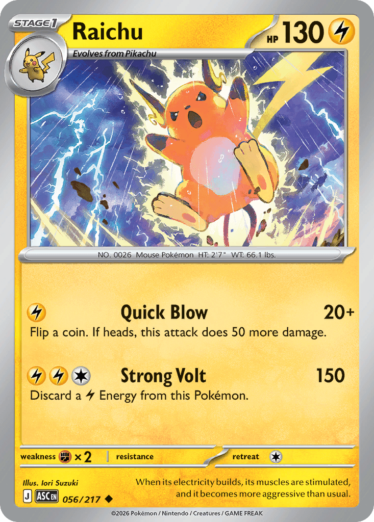 Raichu, kortbilde fra Scrydex