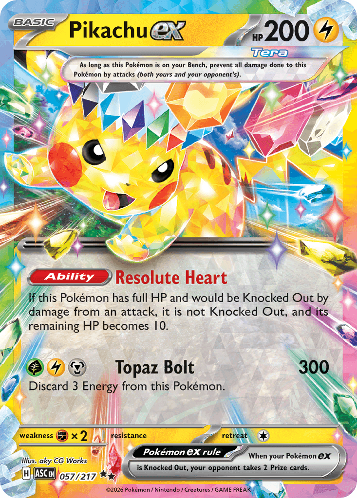 Pikachu ex, kortbilde fra Scrydex