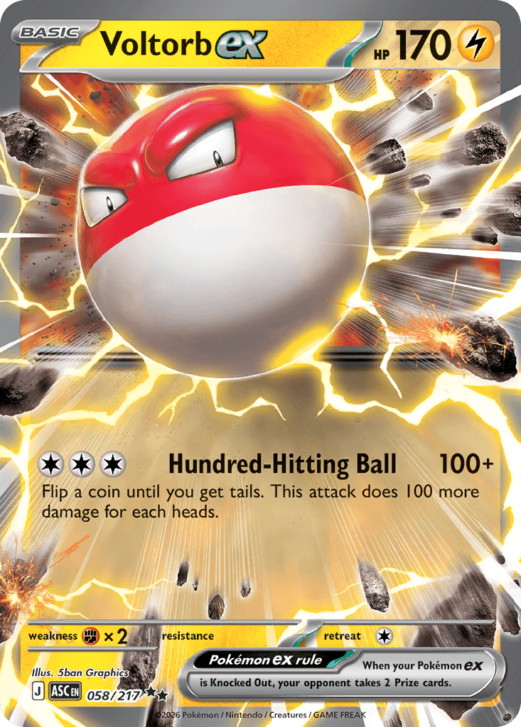 Voltorb ex, kortbilde fra Scrydex