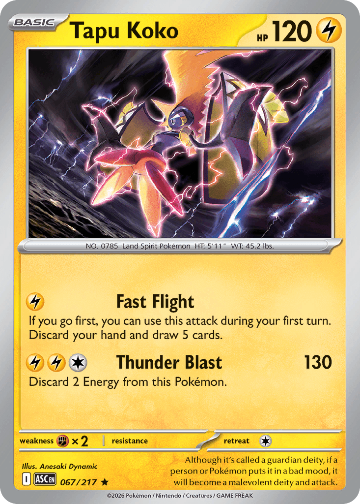 Tapu Koko, kortbilde fra Scrydex