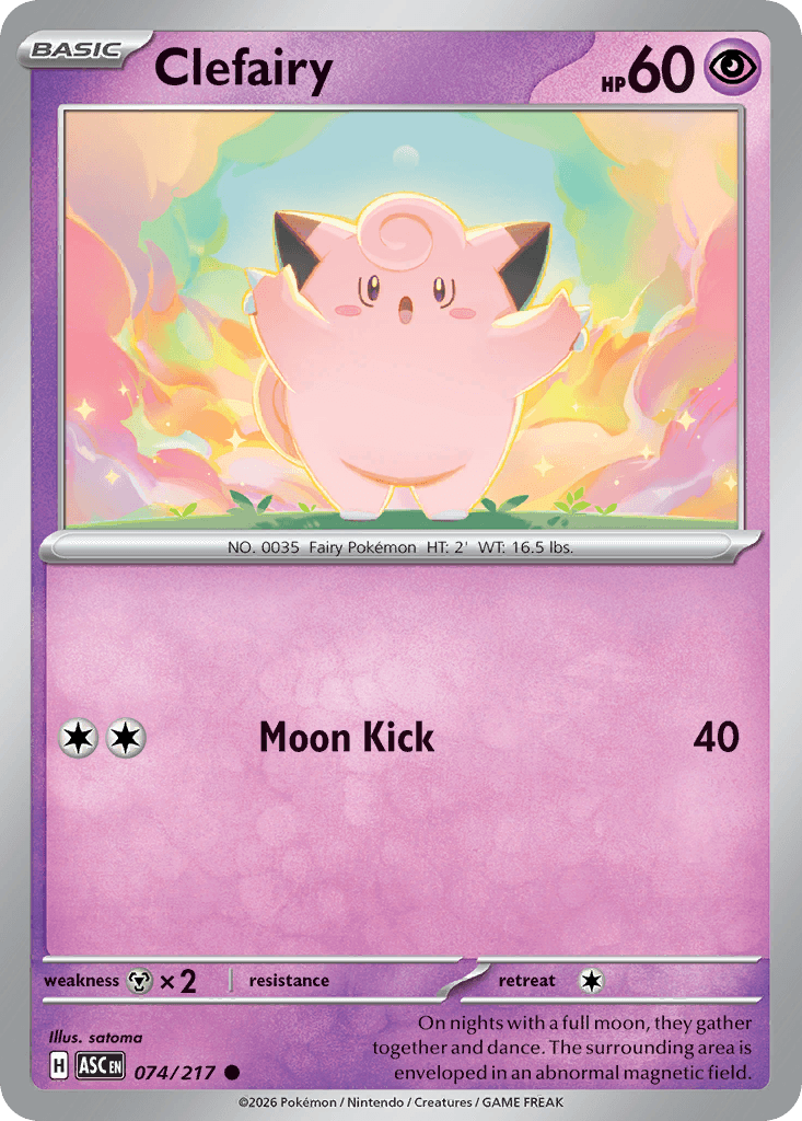 Clefairy, kortbilde fra Scrydex