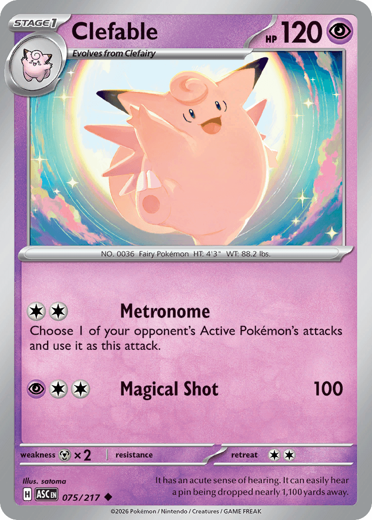 Clefable, kortbilde fra Scrydex