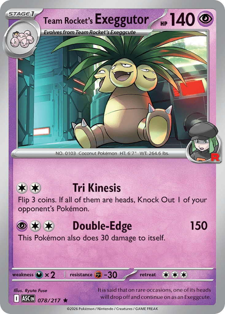 Team Rocket's Exeggutor, kortbilde fra Scrydex