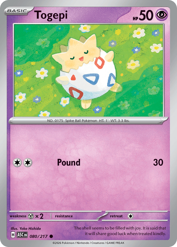 Togepi, kortbilde fra Scrydex